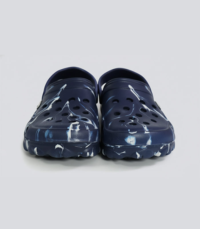 Leopard series marble print clogs