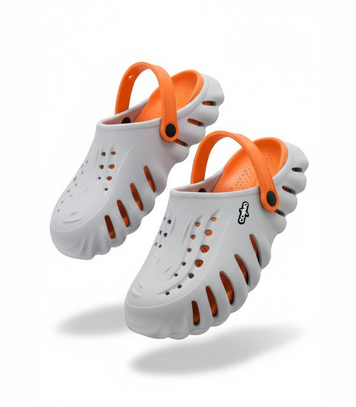 Dual series two-tone ventilated clogs