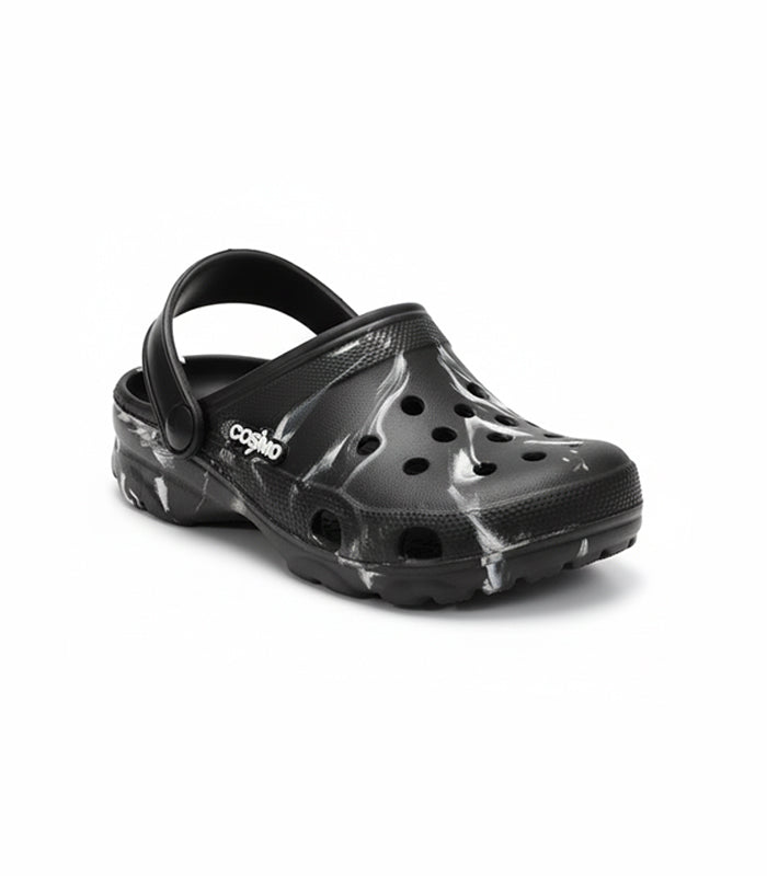 Leopard series marble print clogs