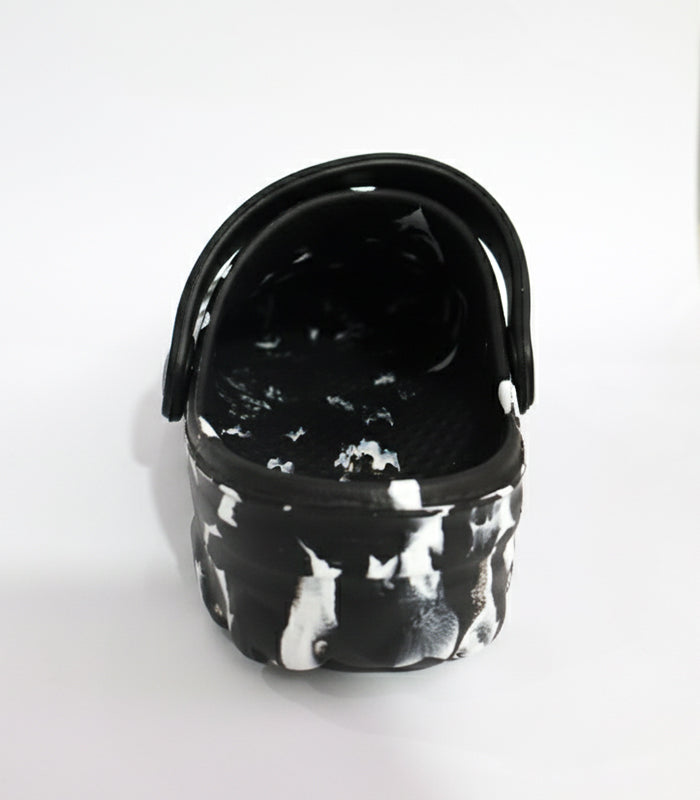 Leopard series marble print clogs